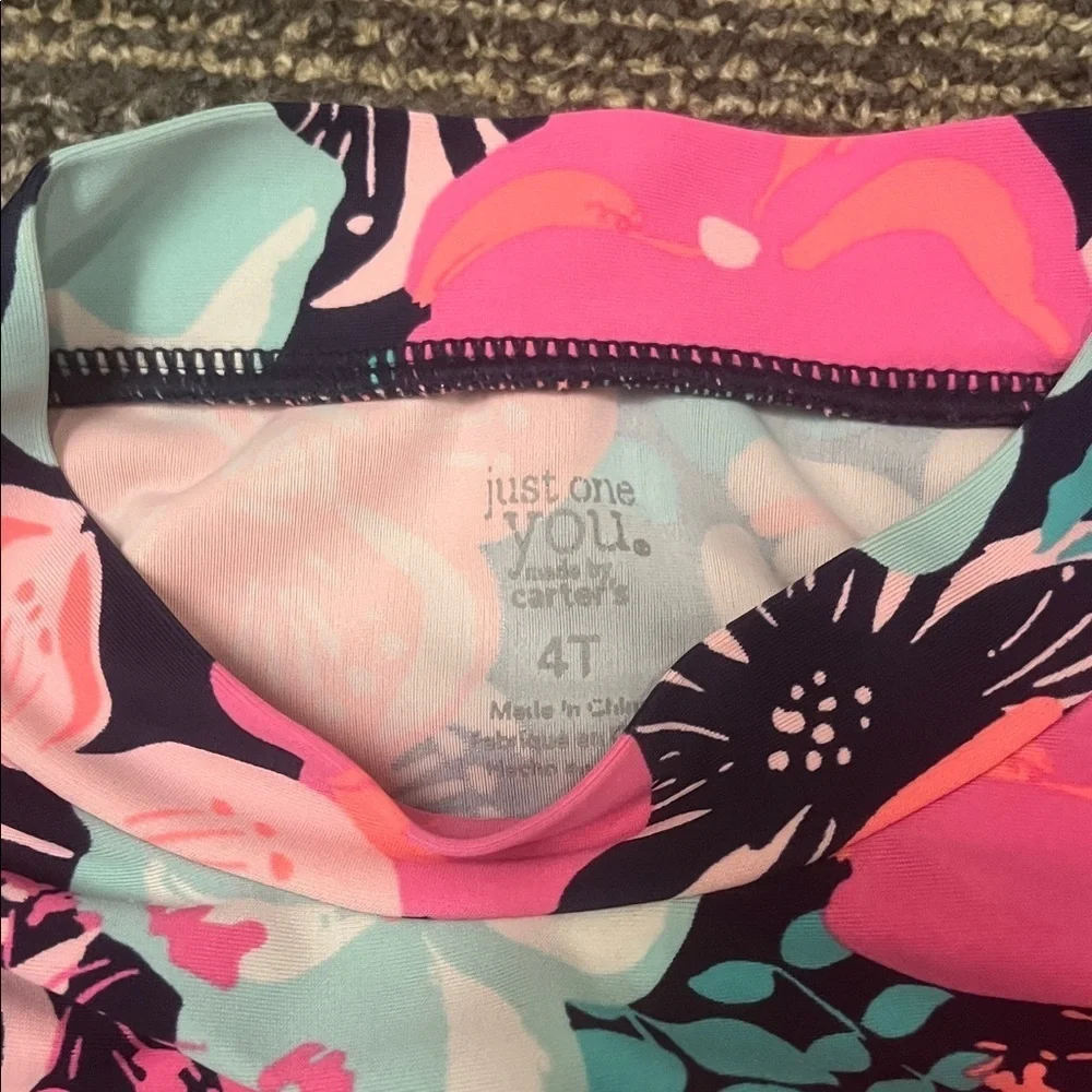 X-Manta Pink and Aqua Kids Wetsuit & Rashguard Set SZ 4/5